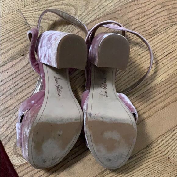 SAM ELDERMAN VELOUR‎ OPEN TOE SANDALS SIZE 7 - Picture 3 of 6